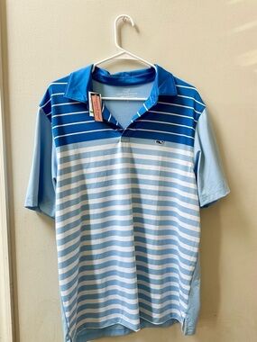 NWT Men’s Vineyard Vines Performance Polo Shirt size Large